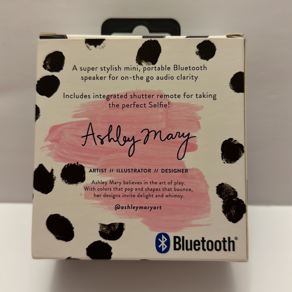 Ashley Mary Pink Floral Mini Portable Bluetooth Speaker with Shutter Remote. - Picture 3 of 7